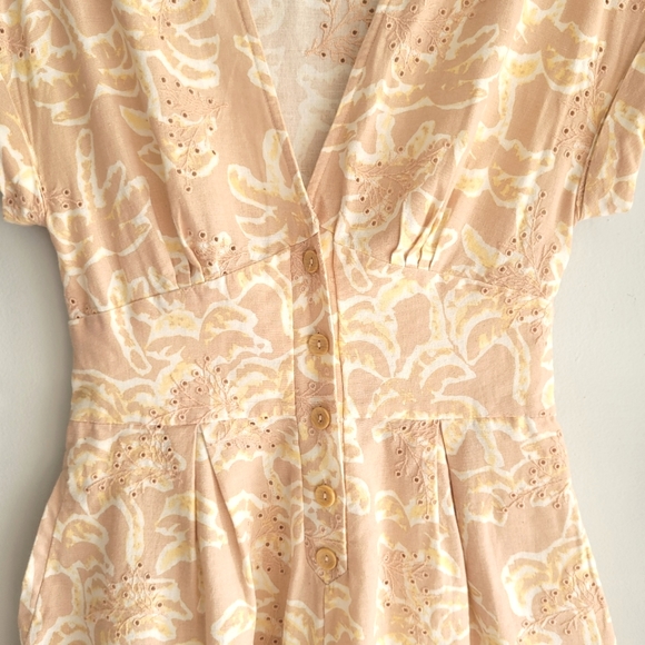 Zara Button Front Floral Print Romper - Picture 7 of 10